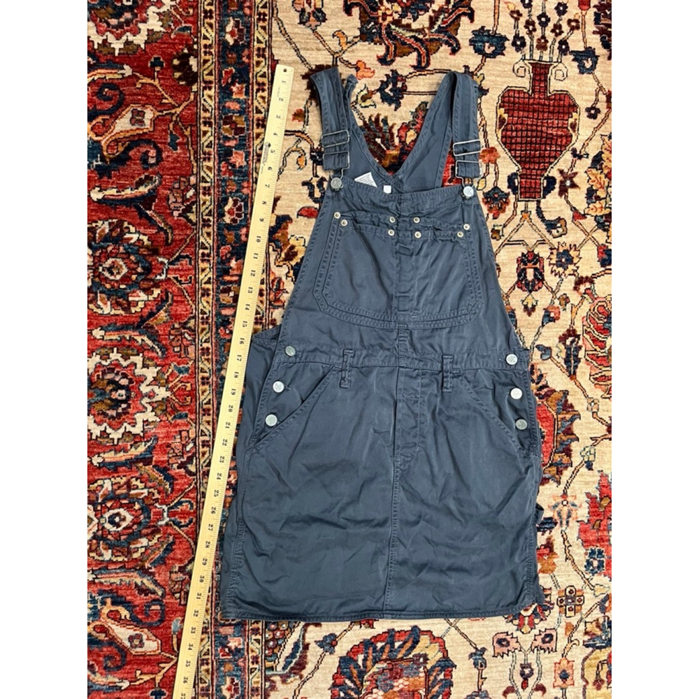 Vintage Calvin Klein Jeans Overall Dress Petite Small Blue Utility Pockets Y2K